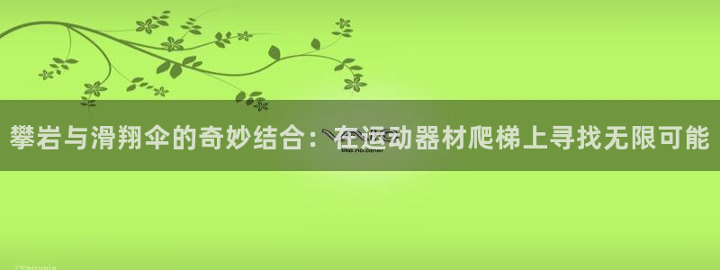 意昂体育4平台注册流程图：攀岩与滑翔伞的奇妙结合：在