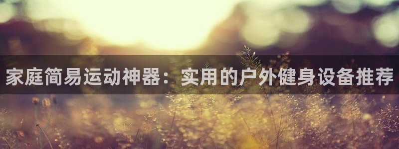意昂体育4平台注册：家庭简易运动神器：实用的户外健身