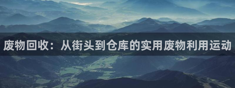 注册意昂4：废物回收：从街头到仓库的实用废物利用运动