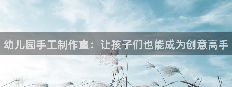 海南意昂体育4：幼儿园手工制作室：让孩子们也能成为创